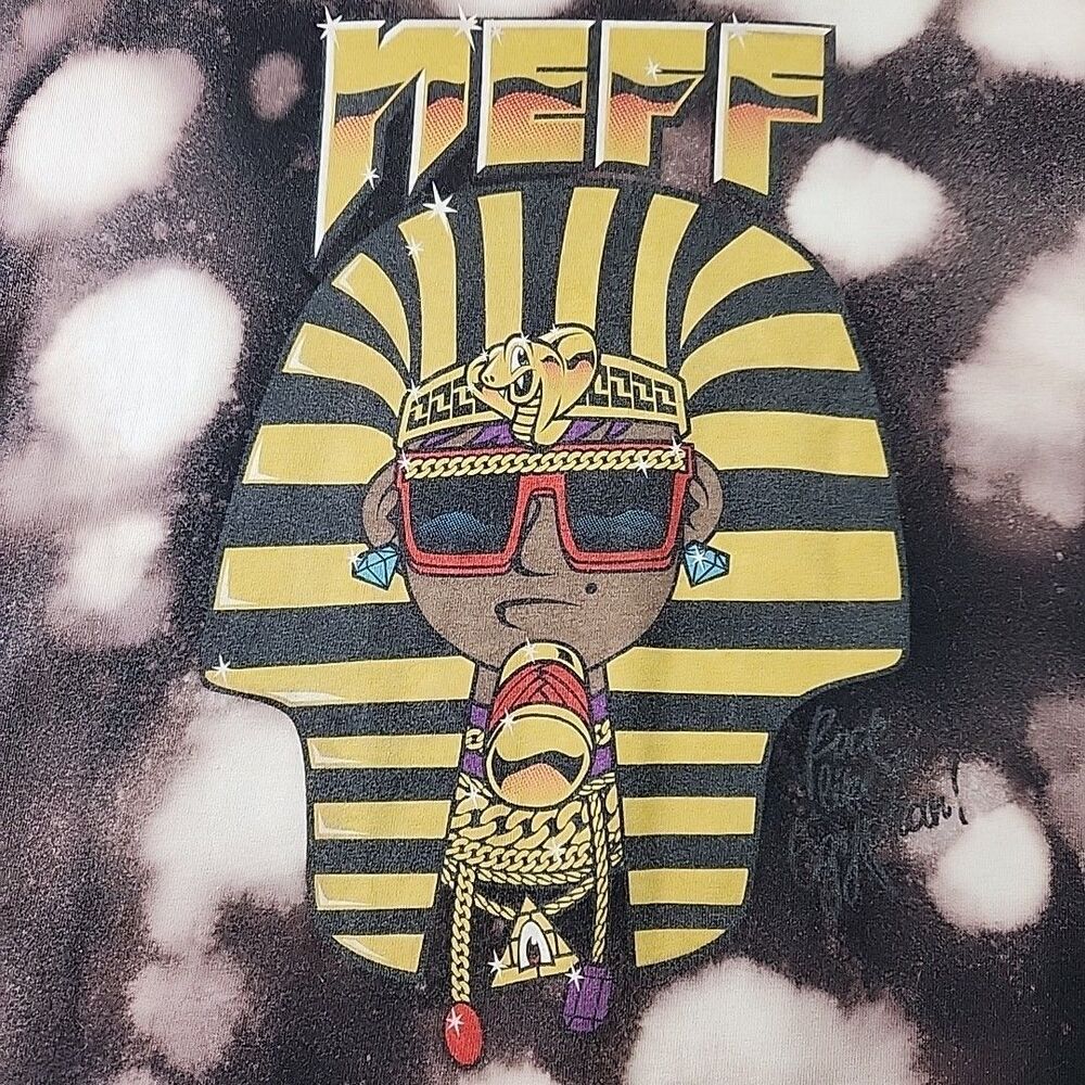 Vtg NEFF Rock Like An Egyptian Tee Sphinx Bleach Dyed USA Y2K Skater Streetwear - Picture 3 of 9